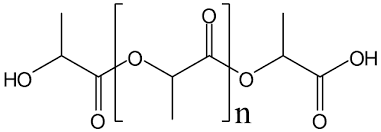 فرمول شیمیایی PLA (فیلامنت برای پرینتر های سه بعدی) polylactic acid 